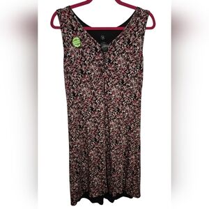 Gaiam Reversible Yoga Dress Pink Black Heathered Knee Length Medium